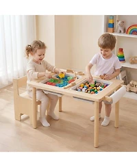 Hongge 6-In-1 Kids Sensory Table With Adjustable-Height Legs, Ages 3+