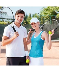 Aofar 4 Pack Tennis Rackets Adult Recreational Pre Strung Lightweight Balls Overgrips