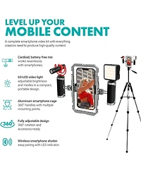Movo iFilmer-pro Dual Grip Smartphone Rig with VXR10 Shotgun Microphone for iPhone and Android
