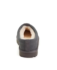 Dearfoams Men's Fireside by Grafton Sport Knit Water Repellent Twill Clog Slippers