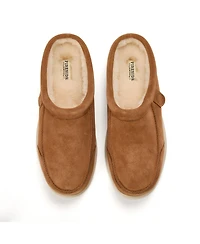 Dearfoams Men's Fireside by Lithgow Genuine Shearling Clog