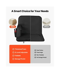 Hongge 6 Angle Reclining Bleacher Stadium Seat with Padded Armrests