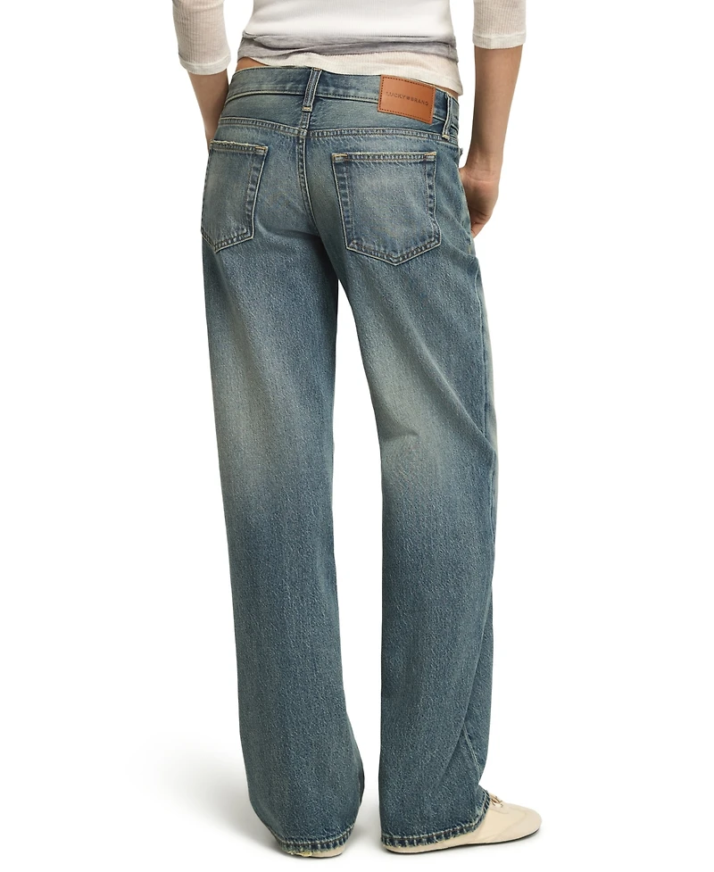 Lucky Brand Women's Ultra Low-Rise Baggy Jeans