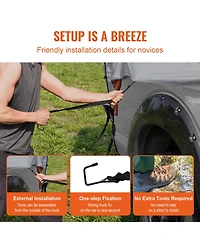 Hongge Double Layer Pickup Truck Bed Tent for 6.4 to 6.7 feet Beds