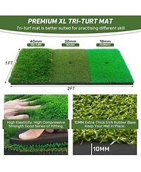 Aofar Golf Net Practice Mat Hitting Aid Driving Chipping Swing Target 10x7feet