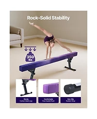 Hongge 8 ft Adjustable Gymnastics Balance Beam with 5 Heights