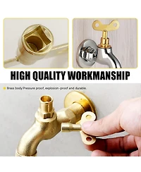 Xdovet Plumber Key Tool Set Cross Triangle Spanner Faucet Socket Radiator Meter Box