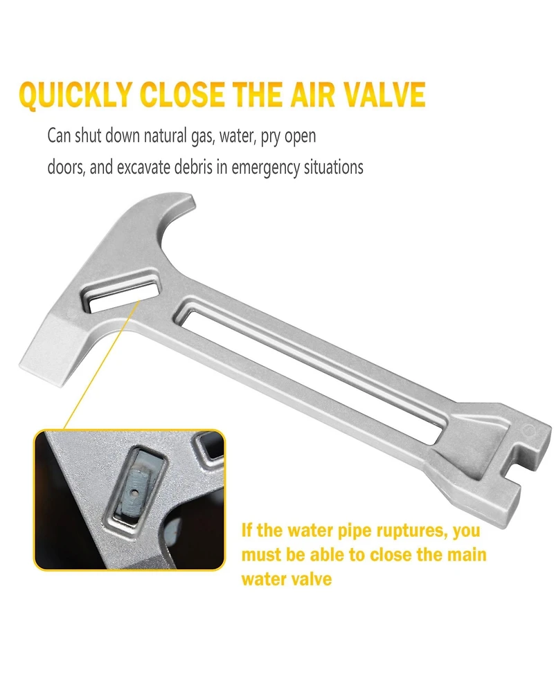 Xdovet Gas Shut Off Wrench 4-in-1 Emergency Tool 2pieces