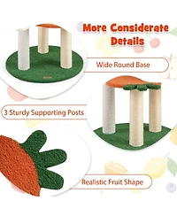 Sugift Multi-Level Cat Tree Pet Activity Center with Fruit-Shaped Platforms and Sisal Scratching Posts