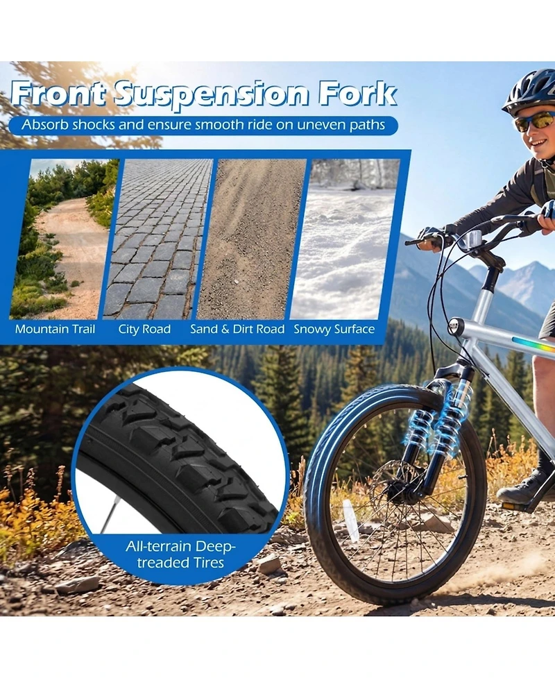 Hongge 20-Inch Commuter Bicycle Featuring Dual Disc Brakes