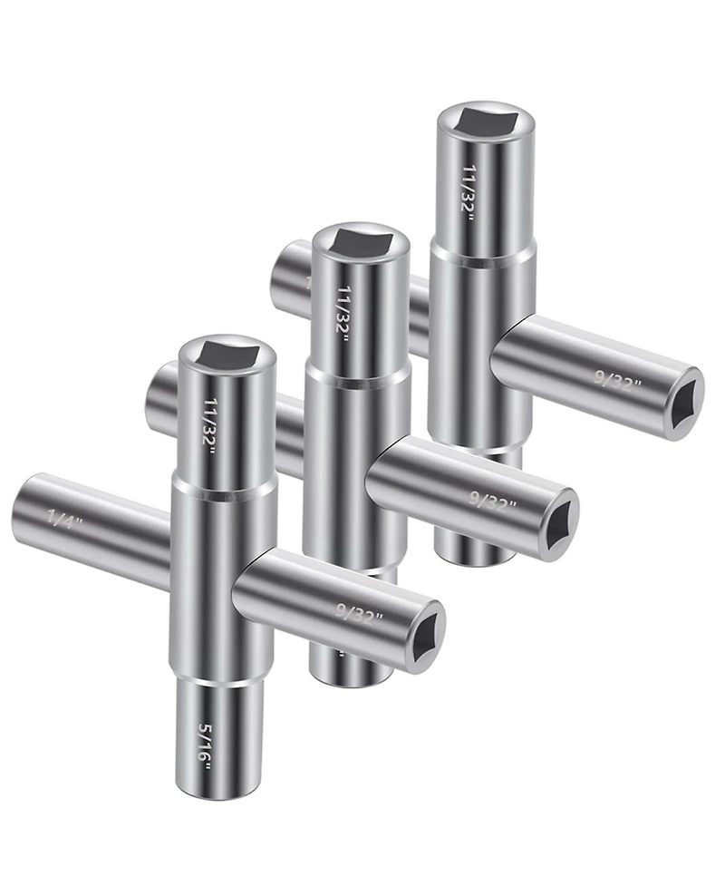 Xdovet 3 Pack 4 Way Sillcock Key Universal Hose Bib Wrench