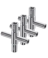 Xdovet 3 Pack 4 Way Sillcock Key Universal Hose Bib Wrench