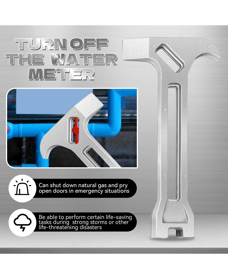 Xdovet 4-in-1 Gas Water Shut Off Wrench Emergency Tool