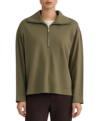 Jones New York Women's Long-Sleeve Zip-Front Pull-On Top