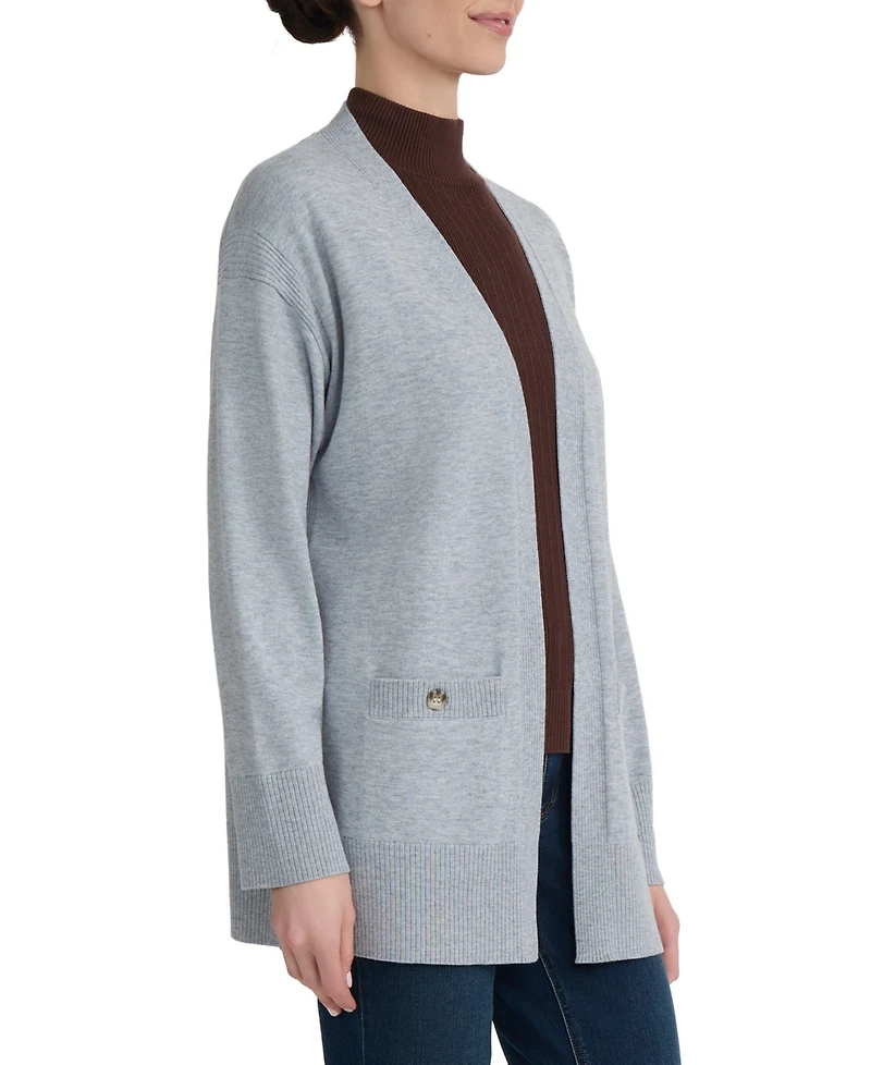 Jones New York Women's Long-Sleeve Side Slit Cardigan
