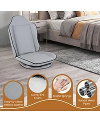 Sugift 360degree(s) Swivel Gaming Floor Chair with 5-Level Adjustable Backrest