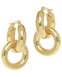 Macy's Sculptured Chubby Donut Drop Earrings in 14k Yellow Gold