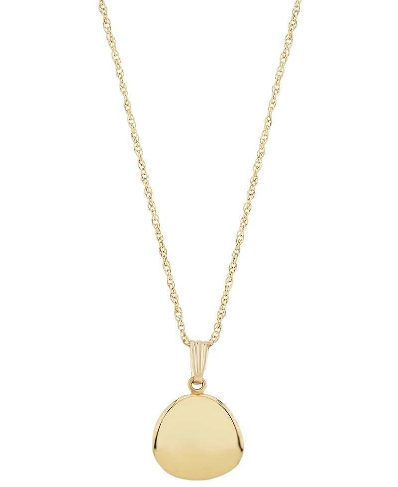 Macy's Dapped Disc Pendant Necklace in 14k Yellow Gold