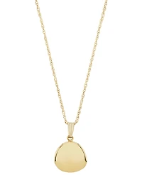 Macy's Dapped Disc Pendant Necklace in 14k Yellow Gold