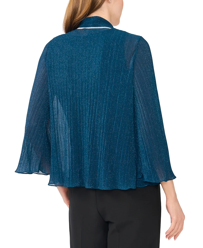 Msk Women's Long Sleeve Shrug with Sleeveless Tank Top