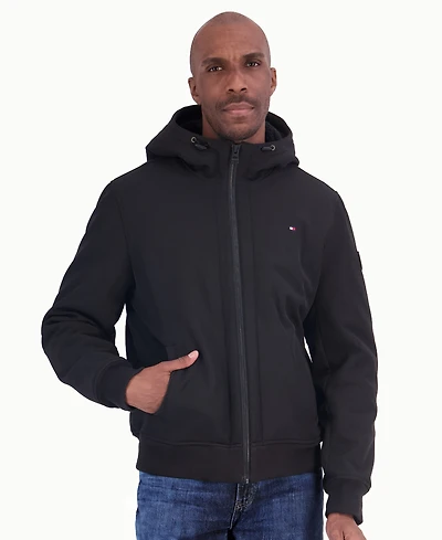 Tommy Hilfiger Men's Sherpa Lined Soft Shell Bomber Jacket
