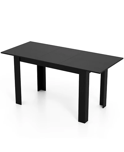 Sugift Extendable Rectangular Dining Table 47in-62in for 4-8 People Large Kitchen Table