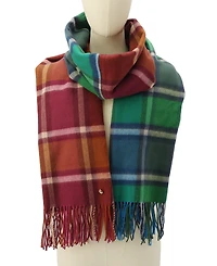 kate spade new york Women's Plaid Mix Yarn-Dyed Scarf