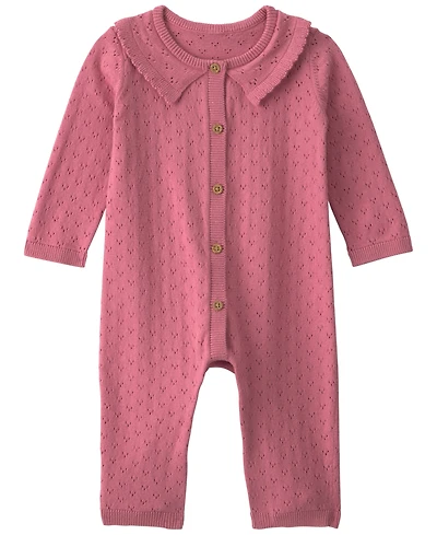 Carter's Baby Girls' Pointelle Long-Sleeve Jumpsuit