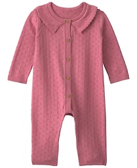 Carter's Baby Girls' Pointelle Long-Sleeve Jumpsuit
