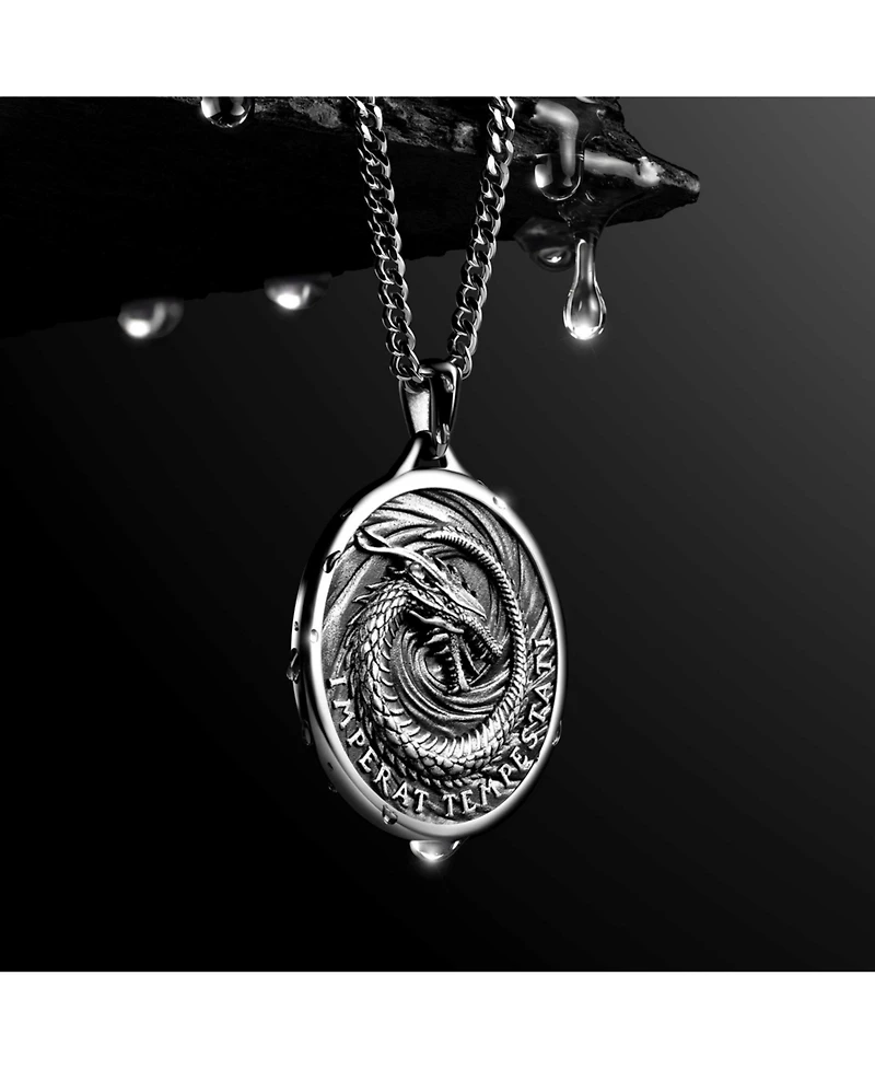Vincero Men's Dragon Pendant - Sterling Silver Necklace