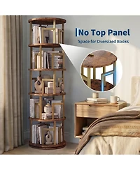 homfan 5-Tier Rotating Bookshelf Tower