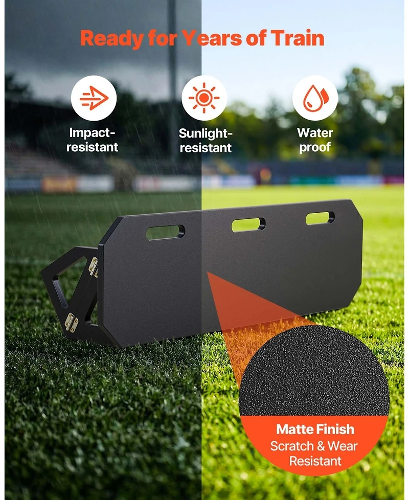 Hongge 40 x 12 in Hdpe Soccer Rebound Wall with 3 Adjustable Angles