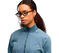 Puma Women's Future Archive Washed-Twill Bomber Short Jacket