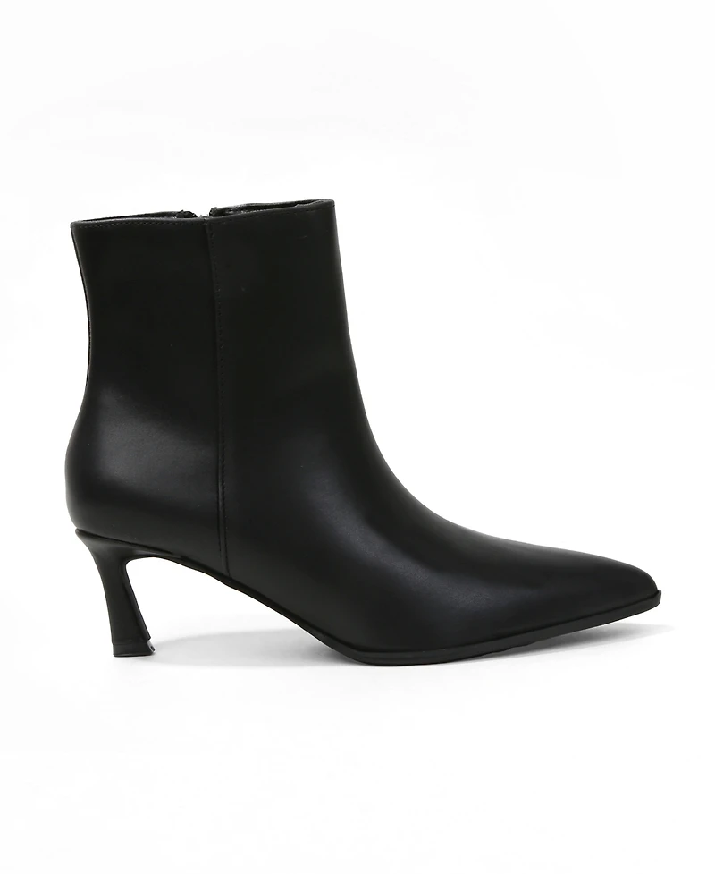 Berness Women's Adina Pointed Toe Kitten Heel Ankle Boots