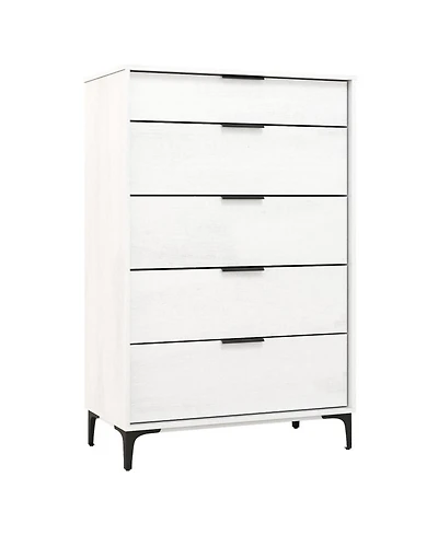 Sugift 5-Drawer Dresser with Interlock System for Bedroom Living Room