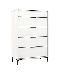 Sugift 5-Drawer Dresser with Interlock System for Bedroom Living Room