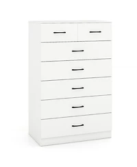 Sugift 7-Drawer Tall Dresser with Metal Handles and 2 Anti-Tipping Kits