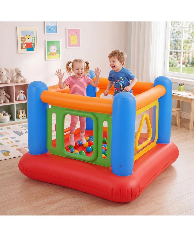 Hongge 3-in-1 Blow Up Jumping House with Transparent Side Walls