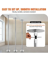 Hongge 45mm Stainless Steel Spinning Static Dancing Pole Kit