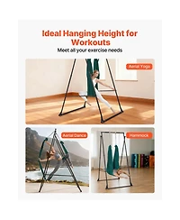 Hongge Foldable Aerial Yoga Stand Frame with 6.6-Yard Hammock