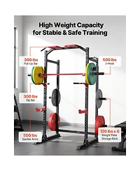Hongge 1820 lb Multifunctional Power Cage Barbell Squat Rack