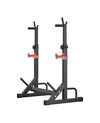 Hongge 550 lb Power Cage Squat Rack with Barbell Storage Racks