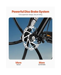 Hongge 26 in Full Suspension Folding Mountain Bike 21-Speed