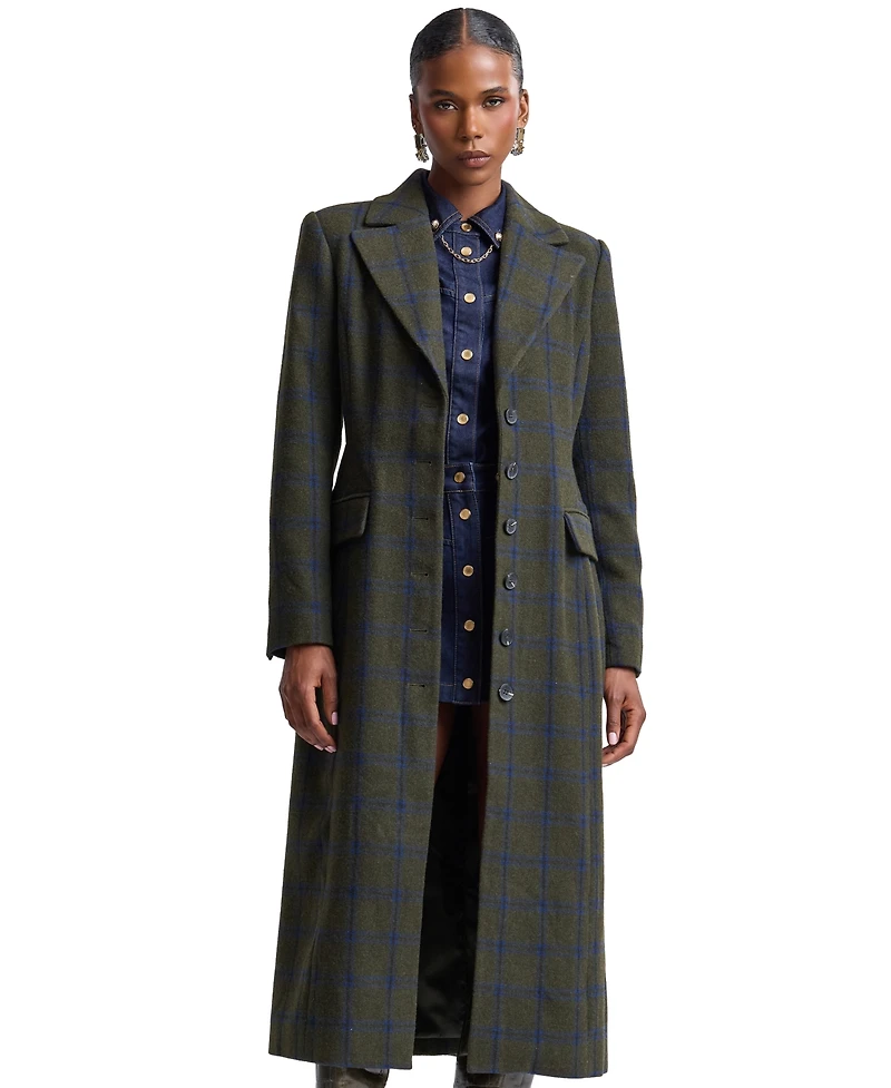 Avec Les Filles Women's Spread Collar Button-Front Coat