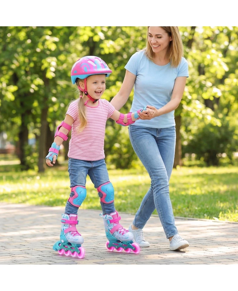 Sugift 4-Size Adjustable Kids Inline Skates for Beginners Ages 5-7