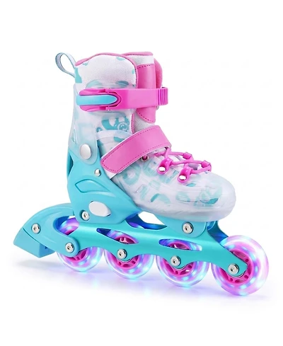 Sugift 4-Size Adjustable Kids Inline Skates for Beginners Ages 5-7