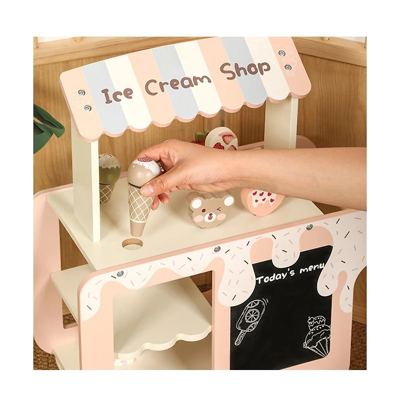 Bruce & Shark Wooden Ice Cream Truck Toy Set, Ages 3+