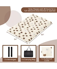 Sugift Full Size Foldable Futon Mattress with Washable Cover and Carry Bag