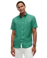 Tommy Hilfiger Men's Regular-Fit Linen Short-Sleeve Shirt