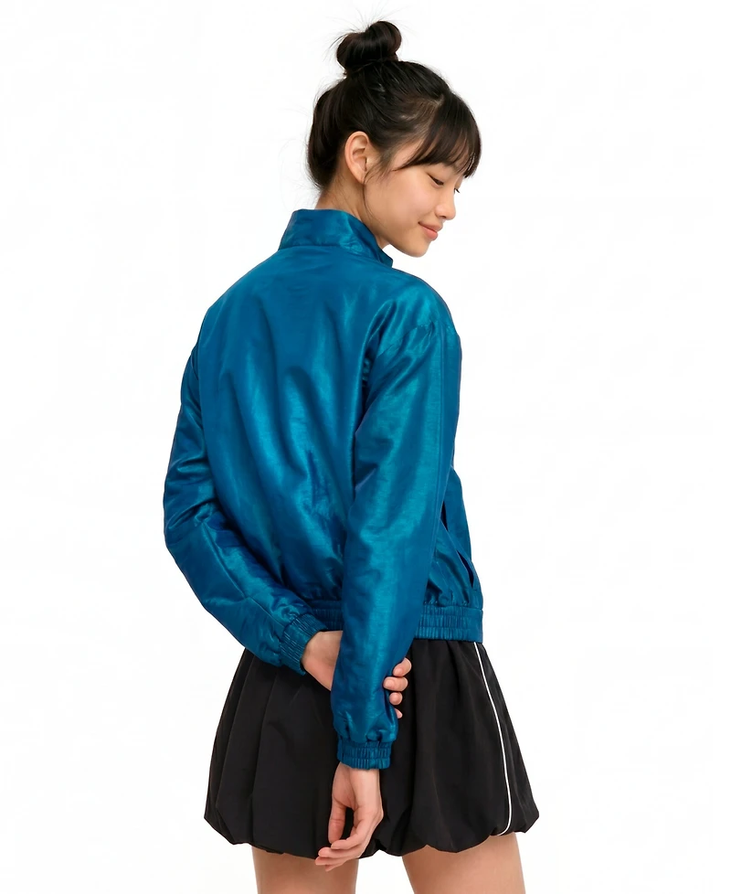 Puma Women's Pearlized Water-Resistant Woven Long-Sleeve Jacket